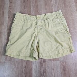 Eddie Bauer Shorts‎ Womens Size 4 Geometric Yellow Cotton Fit 30x6 Outdoor